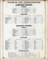 Table of Contents, Lamoille and Orleans Counties 1878